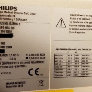 PHILIPSBrillianceCT ScannerPhilips mrc 600 X-ray Tube