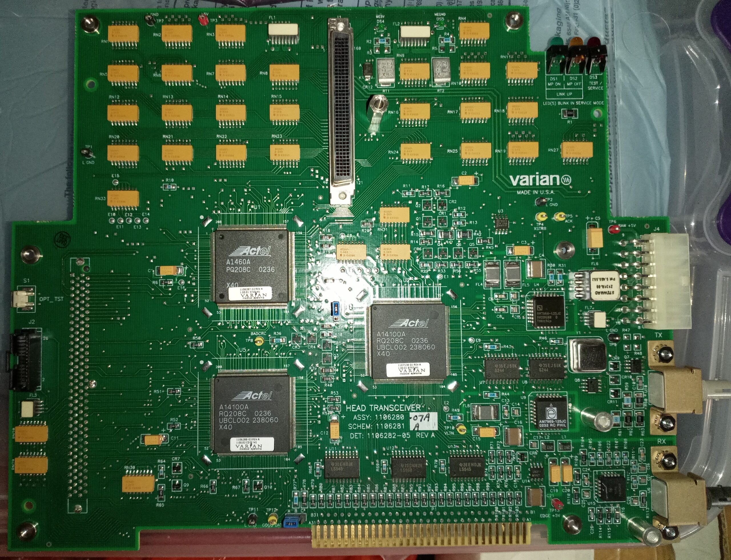 Varian – Linear Accelerator – Linear Accelerator – Gun Control Board 1106280-07 Rev. A SCHEM#: 1106281 Rev. A DETAIL#: 1106282-05 Rev. A – 0110628007 Rev. A