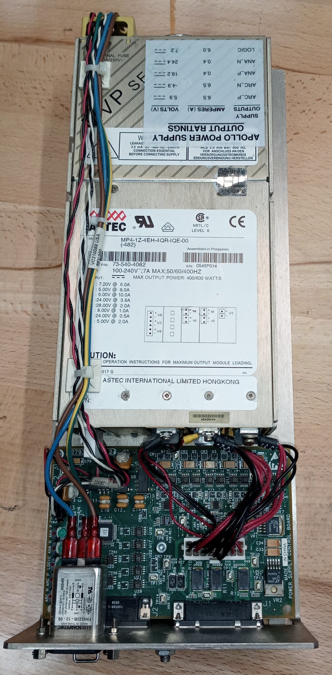 GE – Power Supply – Power Supply With ASTEC Power Supply 73-540-4082 MP4-1Z-4EH-4QR-IQE-00 – 2292162-2