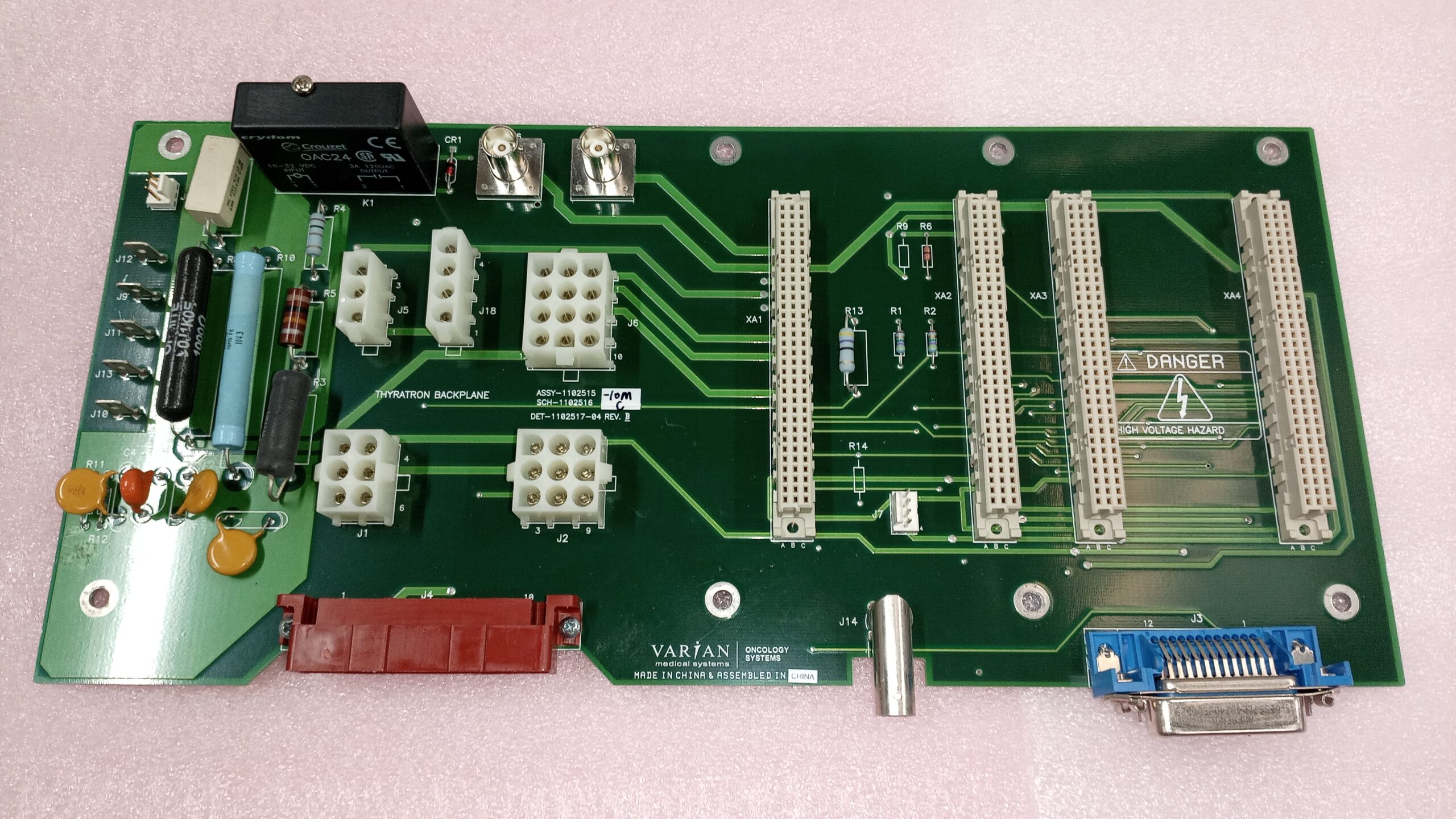 Varian – Linear Accelerator – Thyratron Backplane – 1102515-10 Rev. M